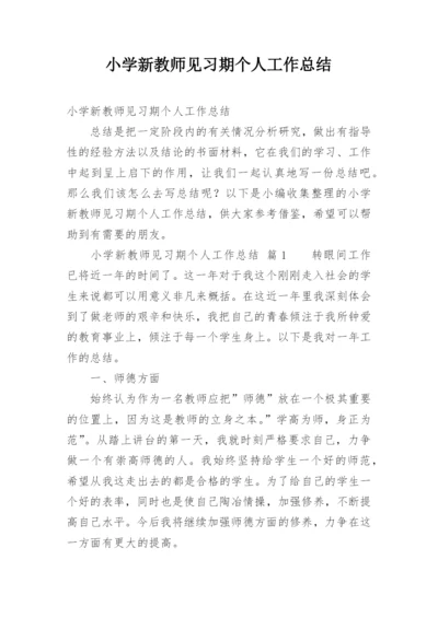 小学新教师见习期个人工作总结.docx