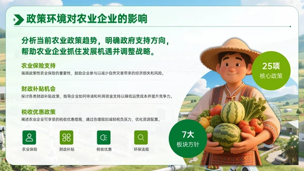 绿色农业企业部门汇报会议PPT模板