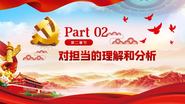做一名忠诚担当的党员干部党课PPT模板