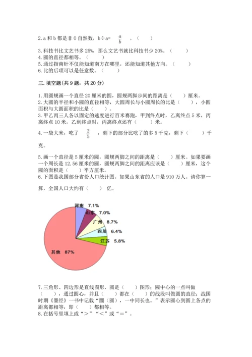 小学六年级上册数学期末测试卷附完整答案【有一套】.docx