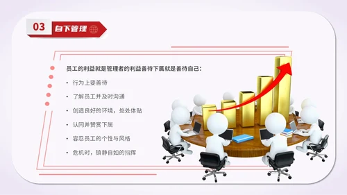 简约风红色五维管理教学培训科普PPT领导力