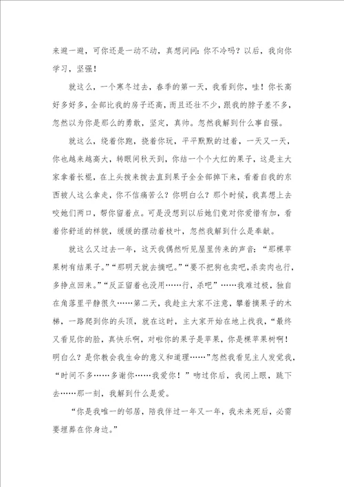 和你为邻作文20篇