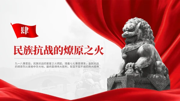 红色党政风民族记忆历史警钟红色文化宣传PPT