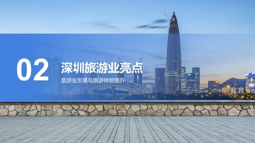 蓝色商务风活力深圳：创新之都的崛起之路PPT模板