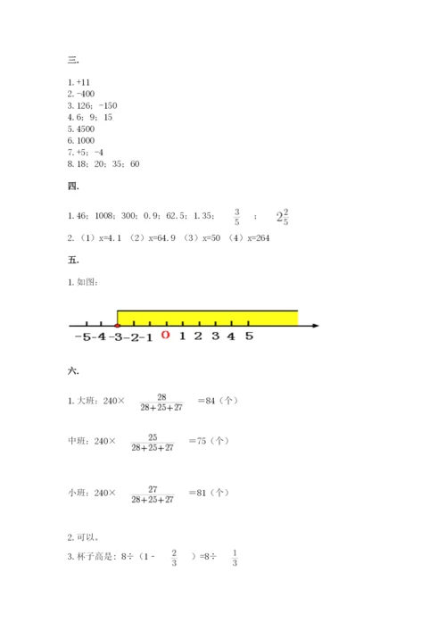 沪教版六年级数学下学期期末测试题精品【完整版】.docx