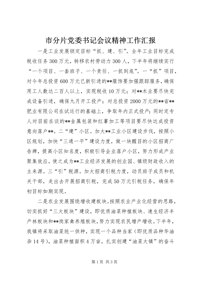 市分片党委书记会议精神工作汇报.docx