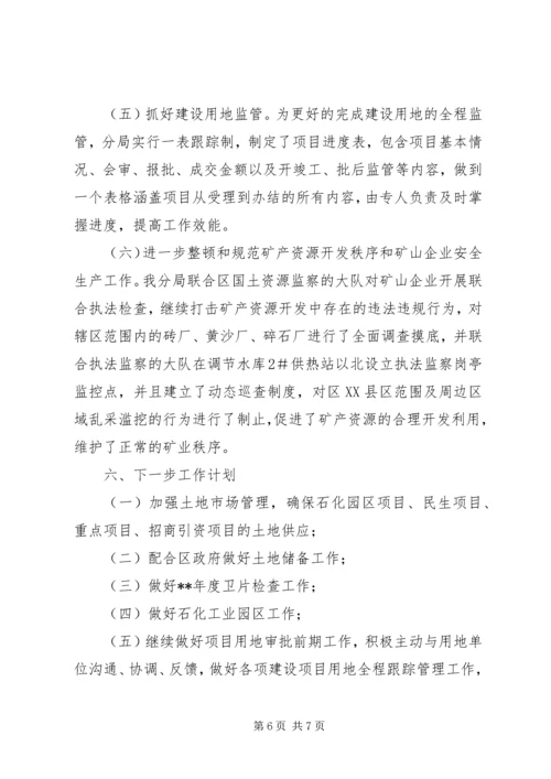 国土分局一季度工作调研报告范文.docx