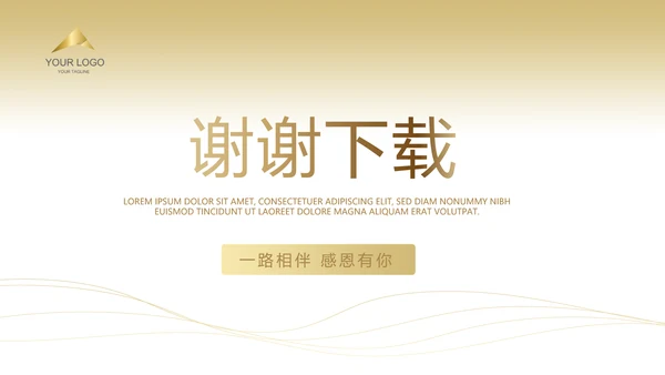 金色简约大气金融公司简介工作总结PPT