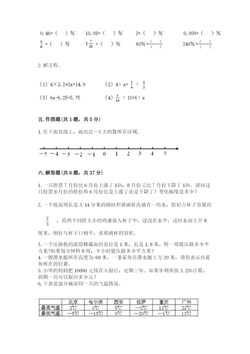 小升初数学期末测试卷及参考答案【夺分金卷】.docx