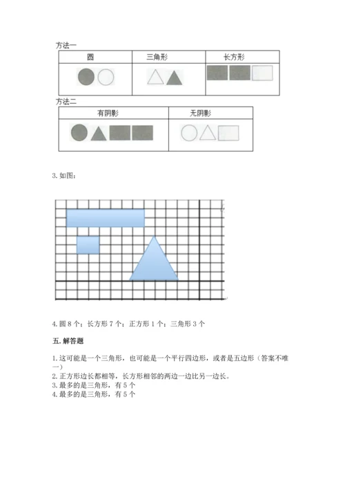 西师大版一年级下册数学第三单元 认识图形 测试卷精品（历年真题）.docx