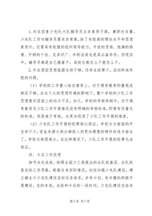 学校少队工作调研报告.docx