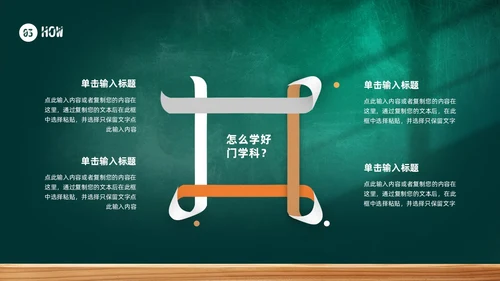 黑板风教师自我介绍PPT模板