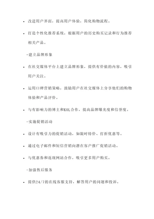 电商网商销售方案