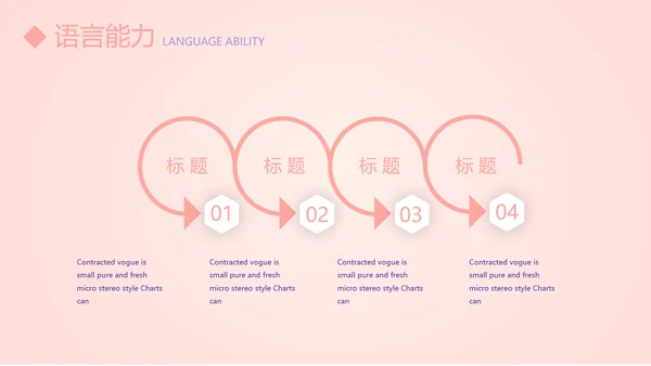 粉色简约个人简历自我介绍动态PPT模板