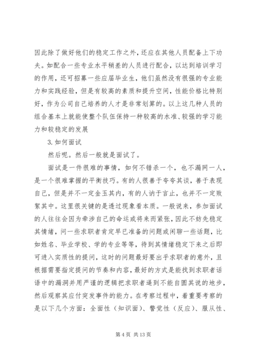 人力资源工作心得心得体会.docx