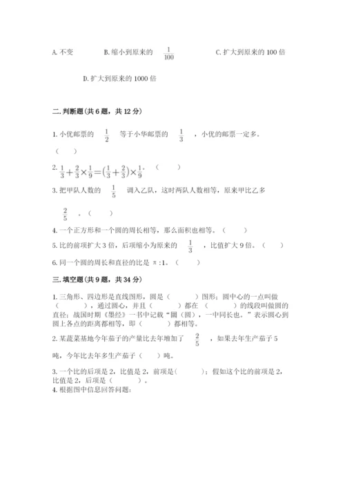 小学六年级上册数学期末测试卷加解析答案.docx