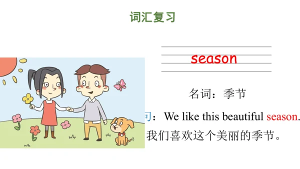 Unit 5 Seasons 复习课件(共56张PPT) -2023-2024学年四年级英语下学期期