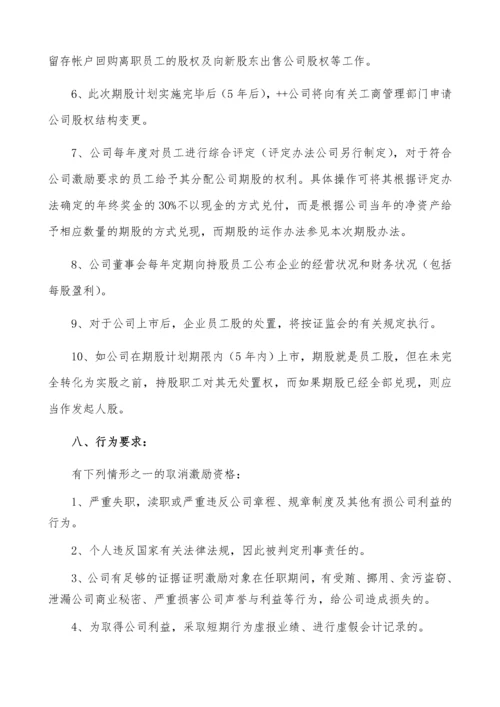 民营股份公司股权激励方案.docx