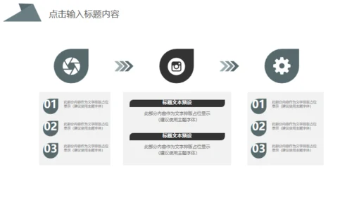 灰绿色商务汇报通用PPT模板