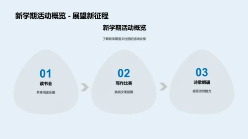 语文社团启动报告PPT模板