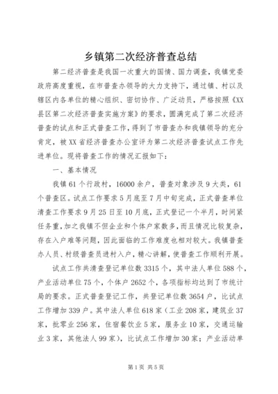 乡镇第二次经济普查总结.docx