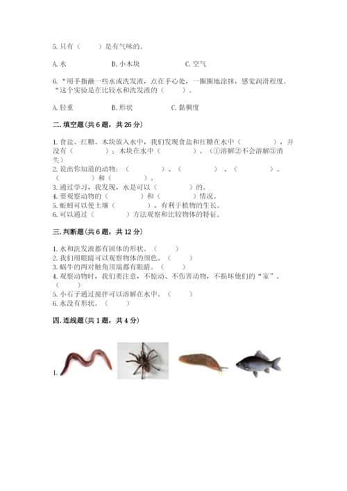 教科版一年级下册科学期末测试卷及精品答案.docx