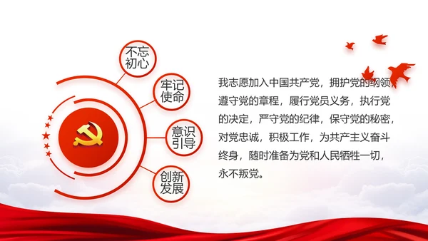 红色党建党支部年年终总结述职报告PPT