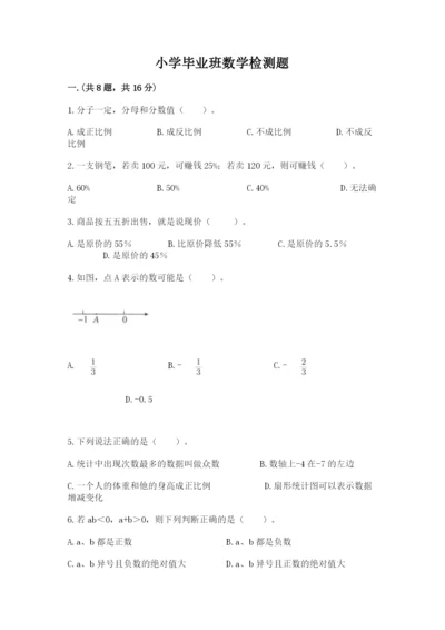 小学毕业班数学检测题（考点提分）.docx