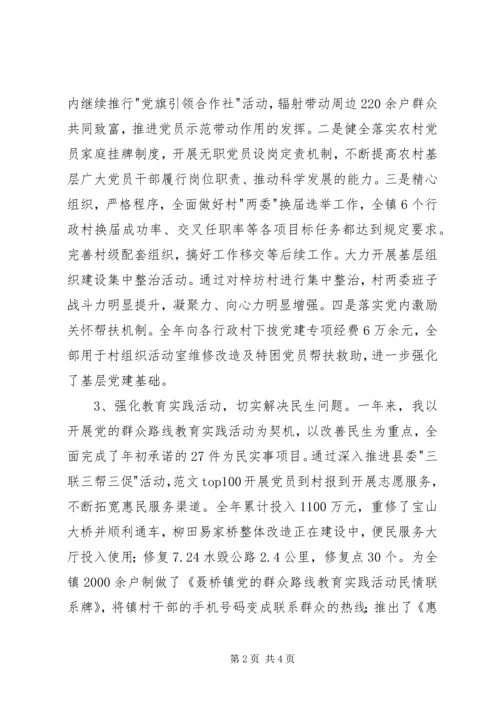 乡镇干部抓基层党建工作述职报告精选.docx