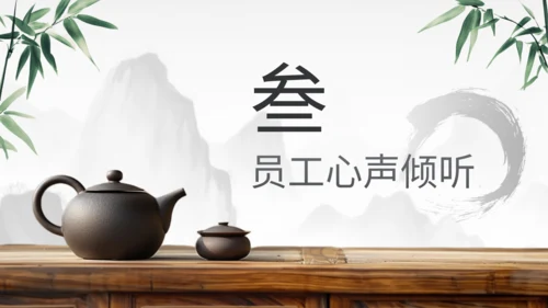 灰色中国风企业员工高管面对面茶话会PPT