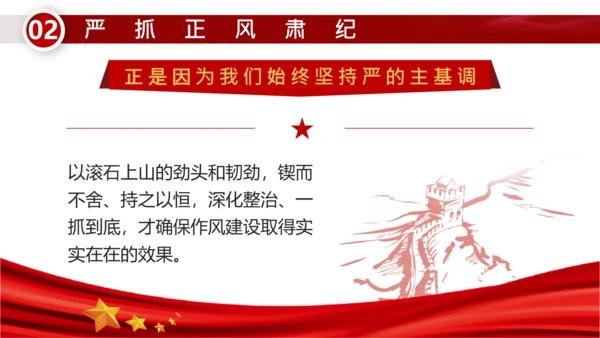 治党务必从严党政风通用PPT课件模板
