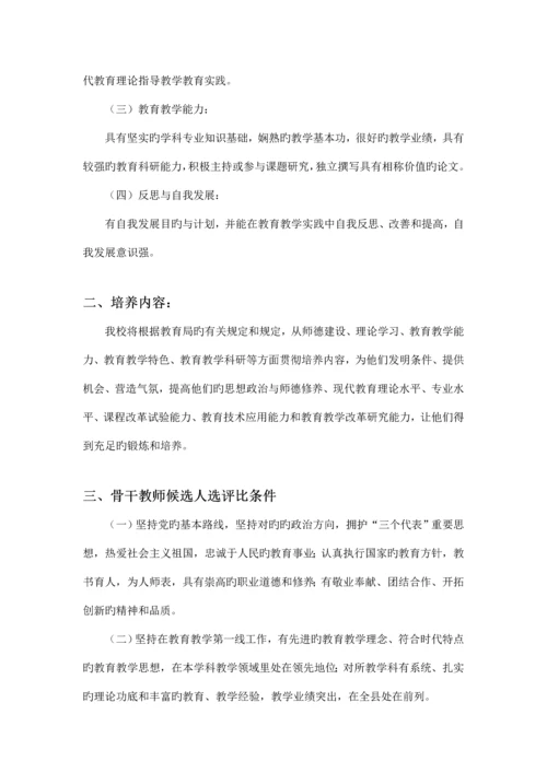 骨干教师培养方案.docx