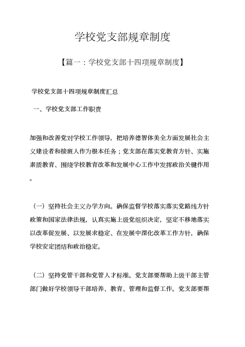 学校党支部专项规章新规制度.docx