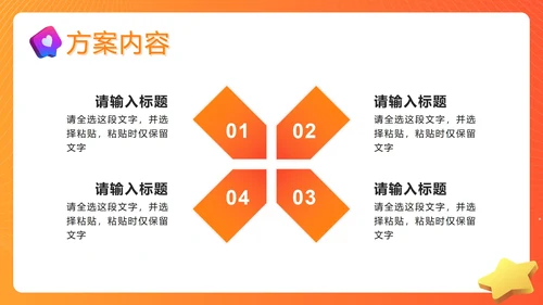 橙色门店宣传策划PPT模板