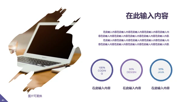 紫色精致商务年终工作汇报通用PPT模板