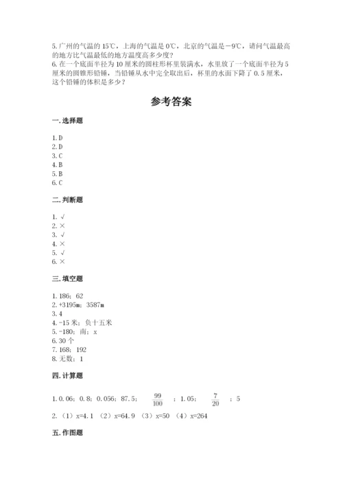 电白县六年级下册数学期末测试卷推荐.docx