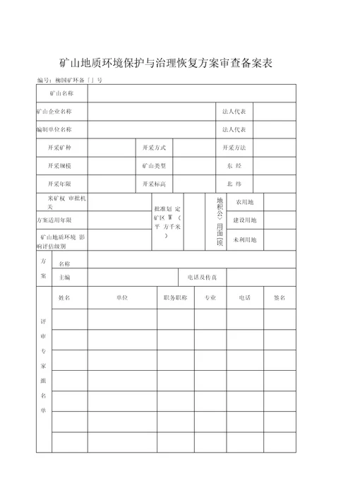 关于开展矿山地质环境保护与治理恢复方案编制审查工作有关事项的