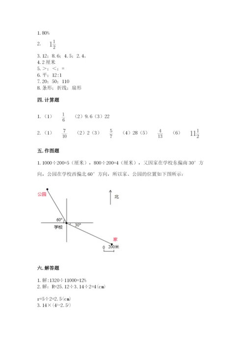 小学数学六年级上册期末卷附完整答案【典优】.docx