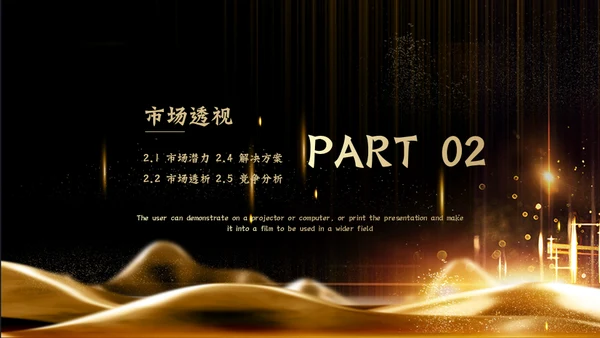 金色奢华商业融资计划书通用PPT模板