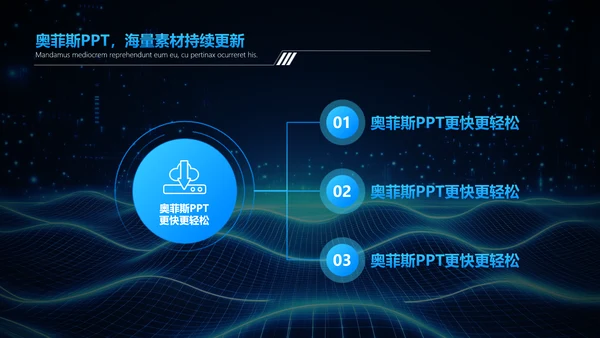 科技风蓝色咨询报告PPT