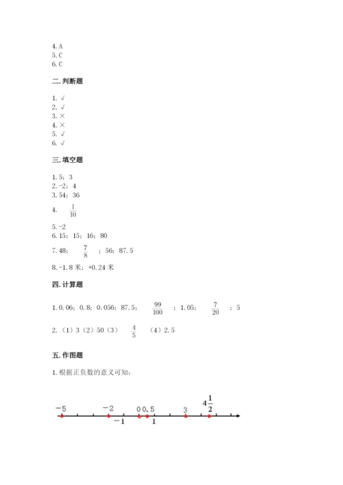 义县六年级下册数学期末测试卷带精品答案.docx