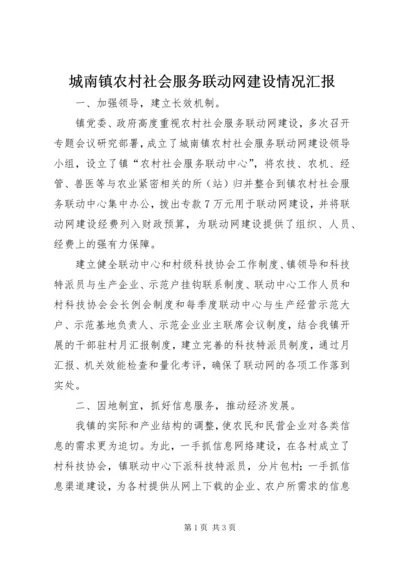 城南镇农村社会服务联动网建设情况汇报_1.docx