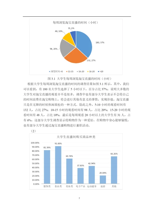 淘宝直播平台对大学生消费行为影响研究.docx