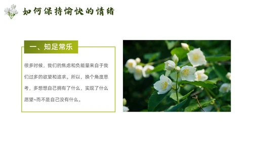 简约风情绪与健康培训PPT模板