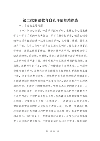 第二批主题教育自查评估总结报告.docx