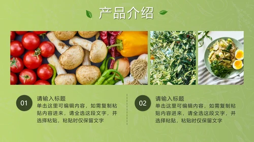 简约绿色轻食养生餐饮策划方案PPT模板