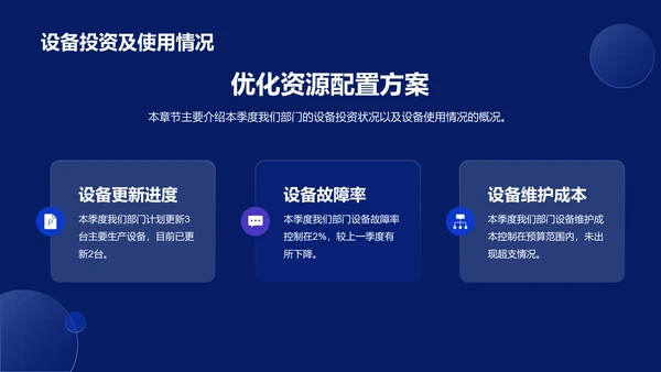蓝色智能科技部门季度工作总结PPT模板