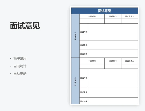 面试意见