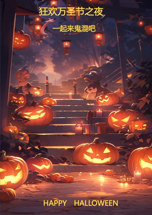 狂欢万圣节之夜万圣节海报