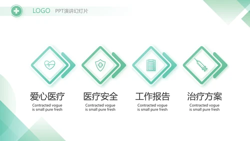 绿色大气医疗销售年终工作计划PPT动态模板
